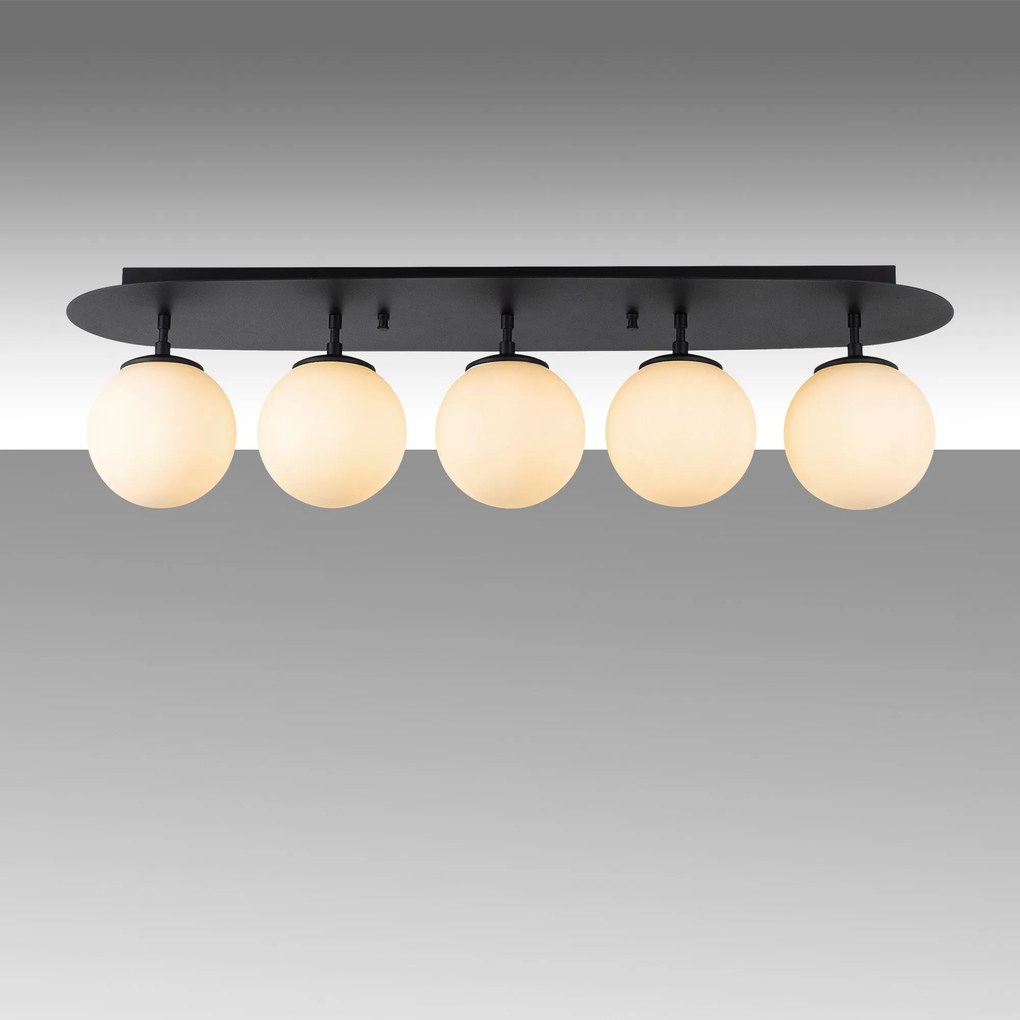 Candeeiro Chandelier Well – Preto e Branco – 90 x 23 x 25 cm