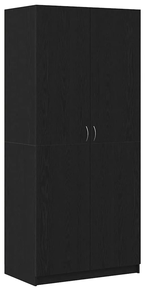 Guarda-roupa vidaXL Carvalho Preto 90x52x200 cm Madeira engenheirada