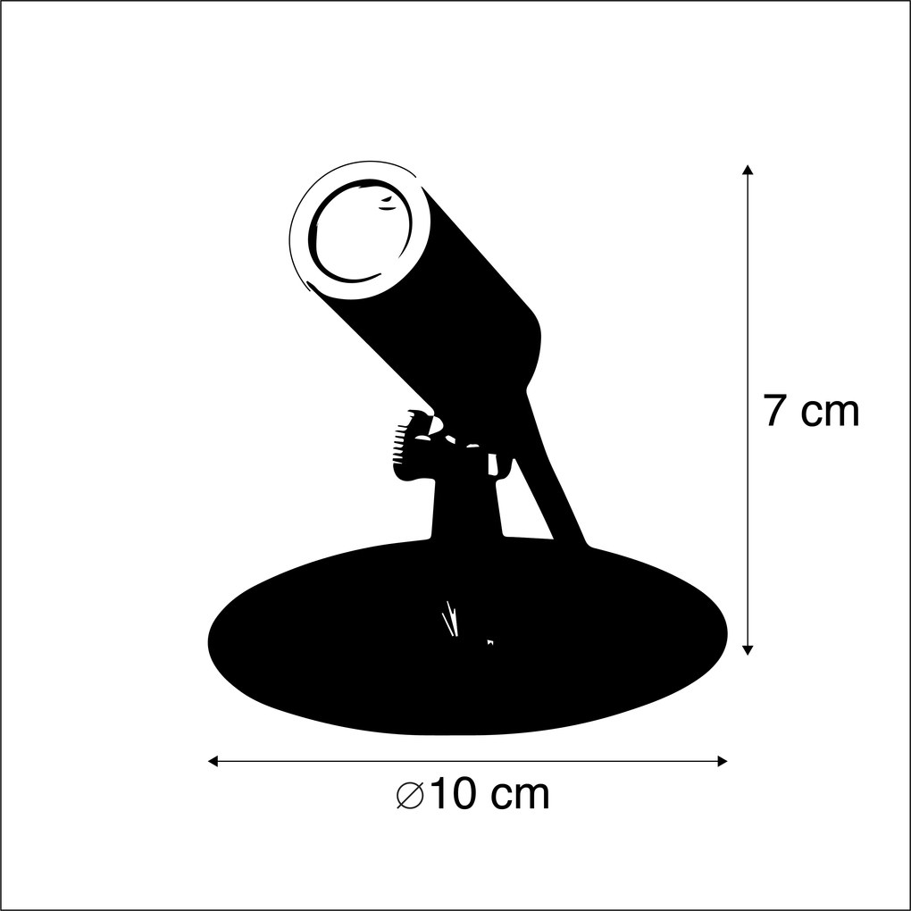 Conjunto de 4 projetores de jardim pretos com LED IP68 - Garly Moderno
