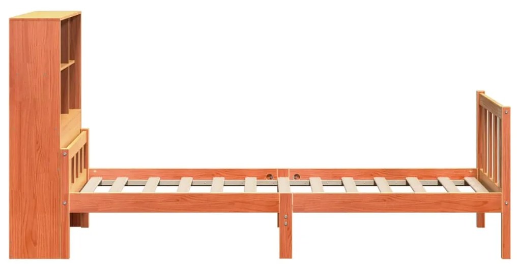 Cama com estante sem colchão 75x190 cm madeira maciça