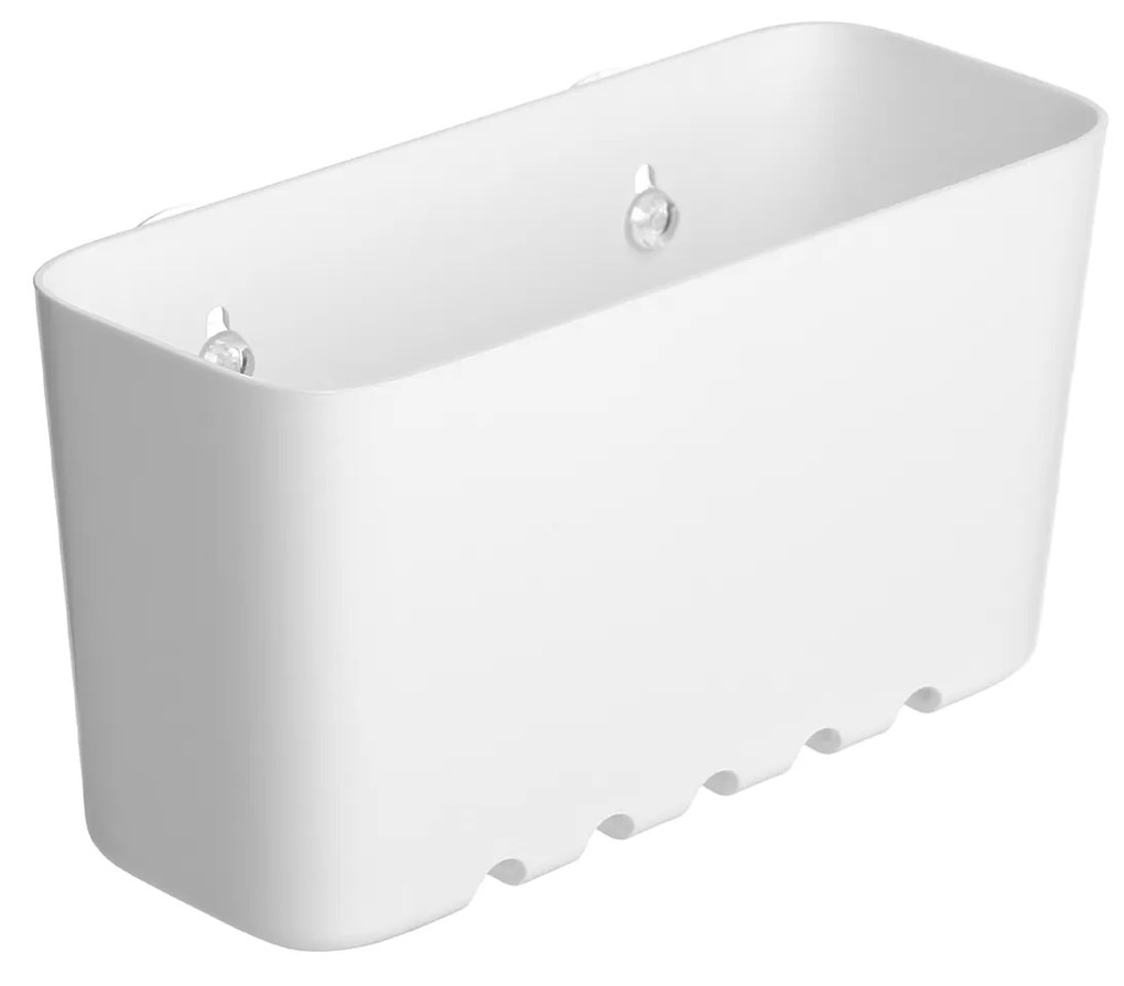 Cesto Pequeno Wc com Ventosas Standard Branco 20X8.5X11CM