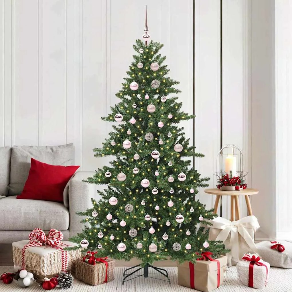 vidaXL Árvore de Natal Articulada Artificial Verde 180 cm PVC
