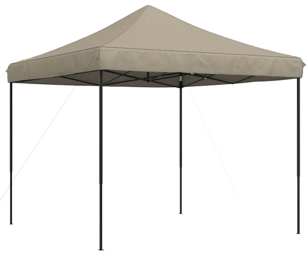 Tenda p/ festas pop-up dobrável 292x292x315cm cinza-acastanhado