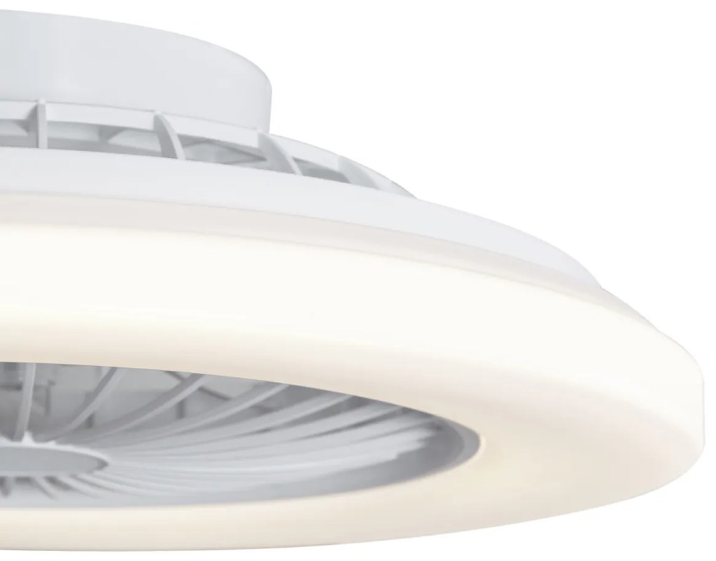 Ventoinha de Teto Branca 48,5cm Incl. LED RGB Regulável com Controlo Remoto - Clemo