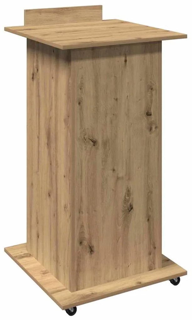 Pódio Lectern vidaXL com Rodas em Madeira de Carvalho