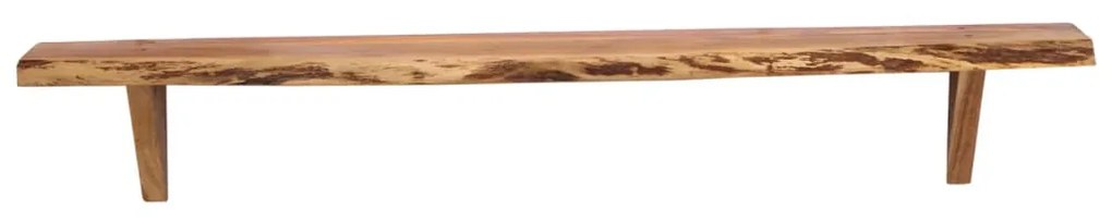 Prateleiras parede 2 pcs 110x20x18 cm madeira de acácia maciça