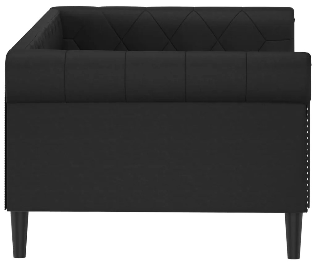 Sofá-cama 90x190 cm couro artificial preto