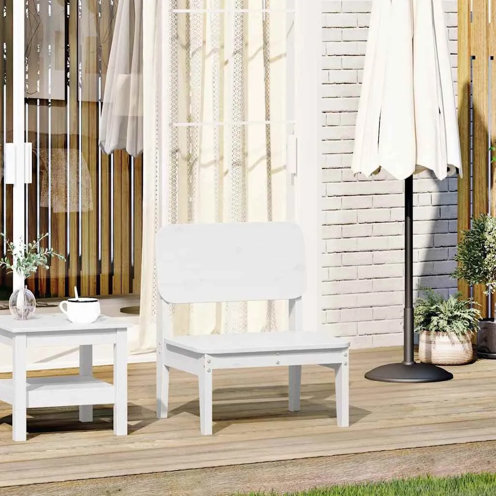vidaXL Cadeira de jardim 60x52,5x72 cm madeira de pinho maciça branco
