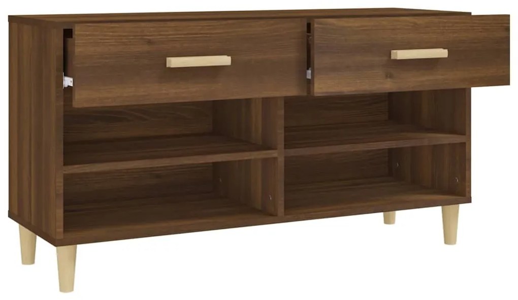 Sapateira 102x35x55 cm derivados de madeira carvalho castanho
