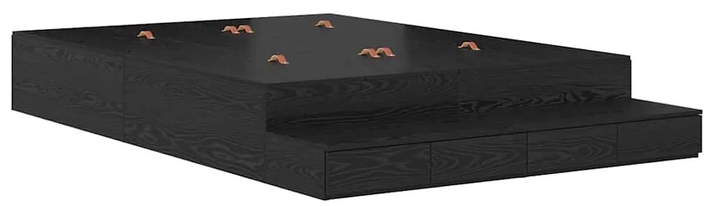 Estrado de Cama Carvalho Preto 140x200 cm