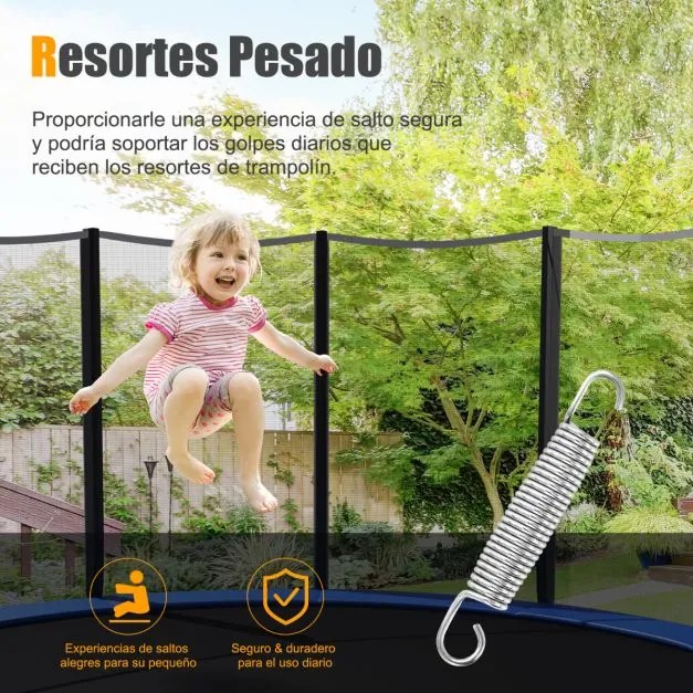 20 Molas de 14 cm para trampolim Molas para serviço pesado em aço galvanizado resistente à ferrugem com gancho em T de puxar prateado