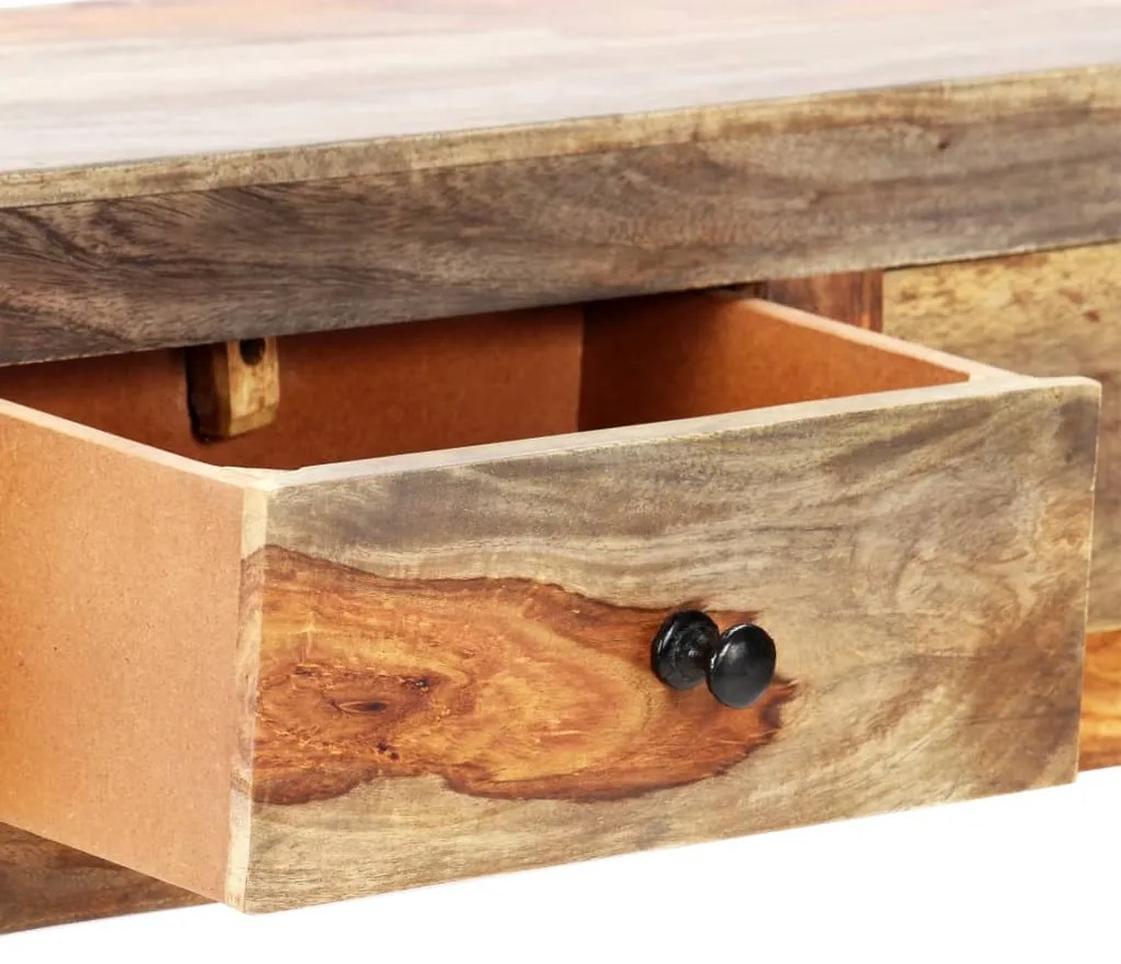 Mesa consola de parede 100x25x20 cm madeira de acácia maciça