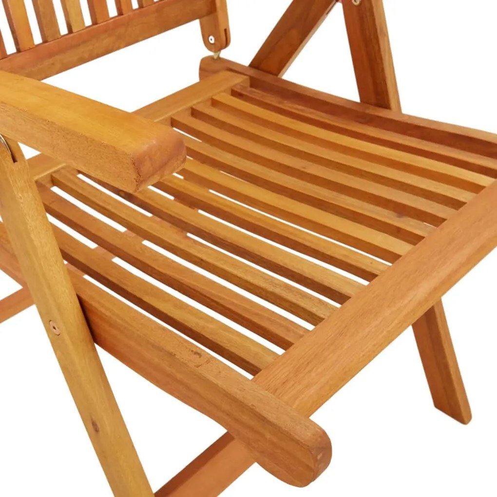 Cadeiras de jardim dobráveis 2 pcs madeira de eucalipto maciça