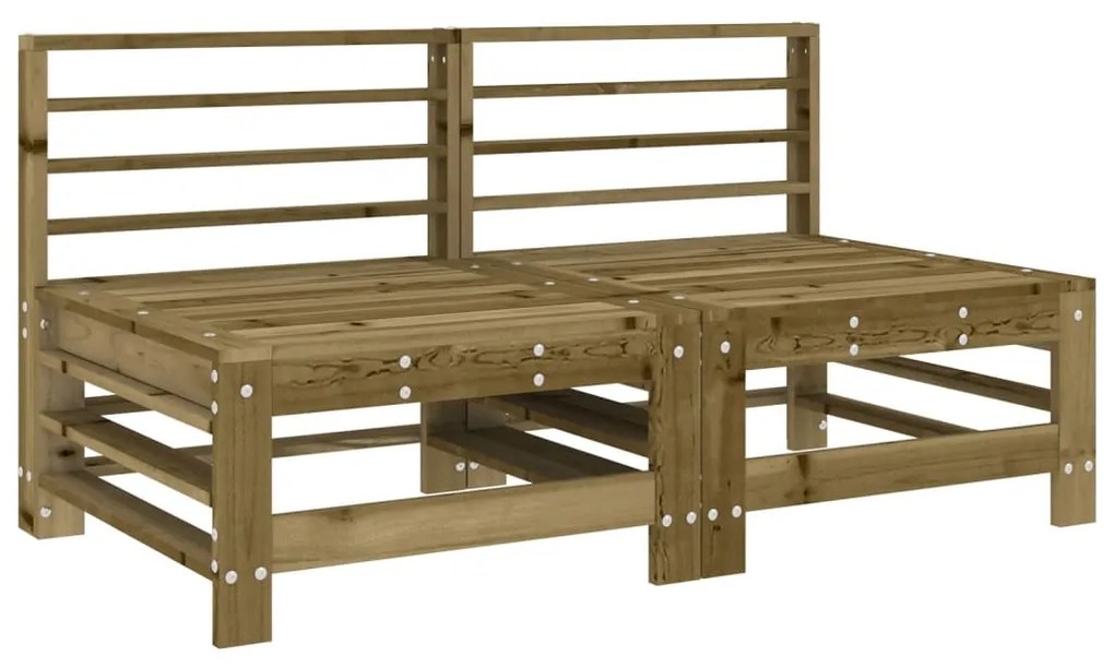 4 pcs conjunto lounge de jardim madeira de pinho impregnada