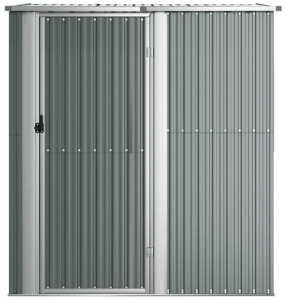 Abrigo de jardim 180,5x97x209,5 cm aço galvanizado cinzento