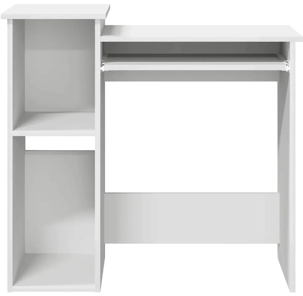 Secretária com prateleiras 84x40x78 cm contraplacado branco