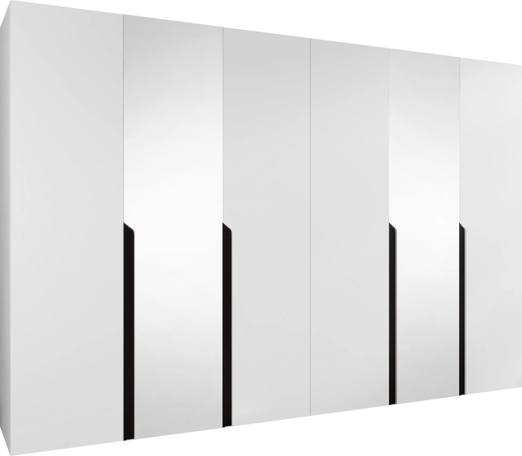 Roupeiro Hartford 588, Preto, Branco, 202x300x52cm, 210.5 kg, Portas para roupeiro: Com dobradiças