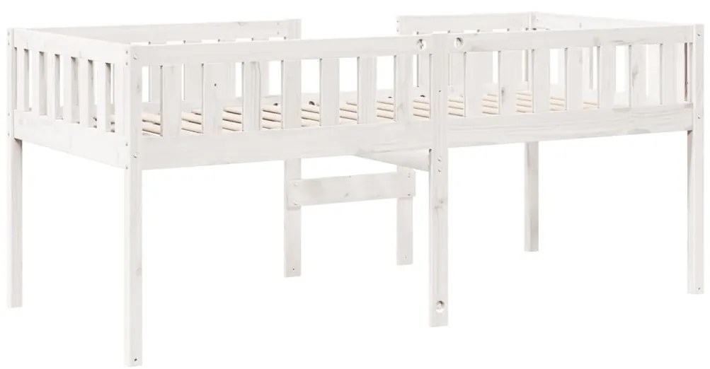 Cama de criança sem colchão 90x190 cm pinho maciço branco