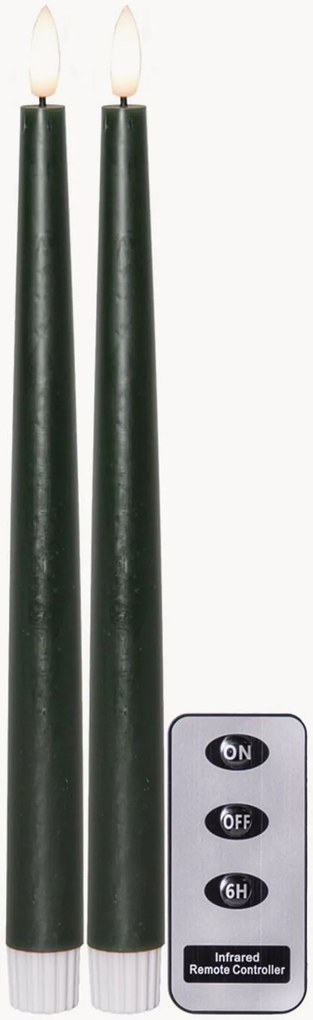 Velas cónicas LED com temporizador e controlo remoto Flame Slim, conjunto de 3
