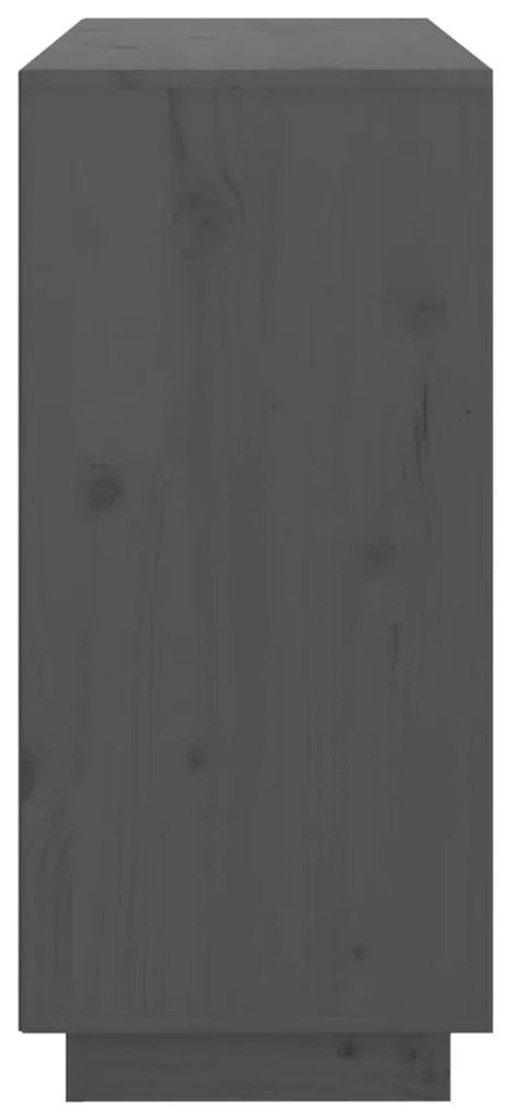 Aparador 111x34x75 cm madeira de pinho maciça cinzento