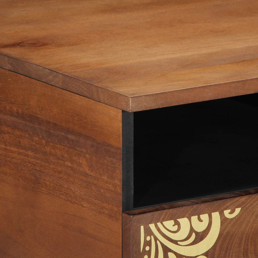 Mesa de Café 80x54x40 cm Madeira Sólida de Mangueira