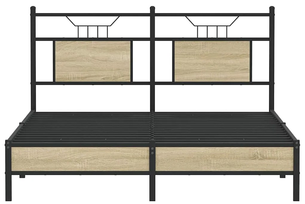 Estrutura cama s/ colchão derivados de madeira carvalho sonoma