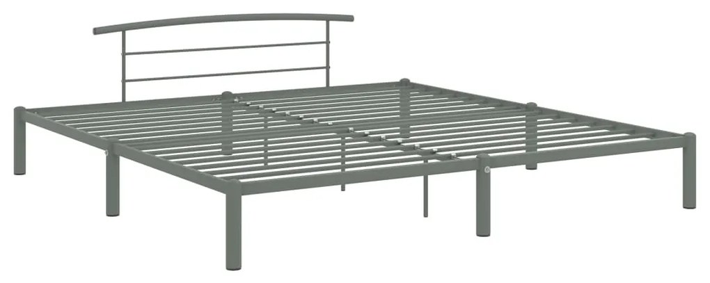 Estrutura de cama 180x200 cm metal cinzento