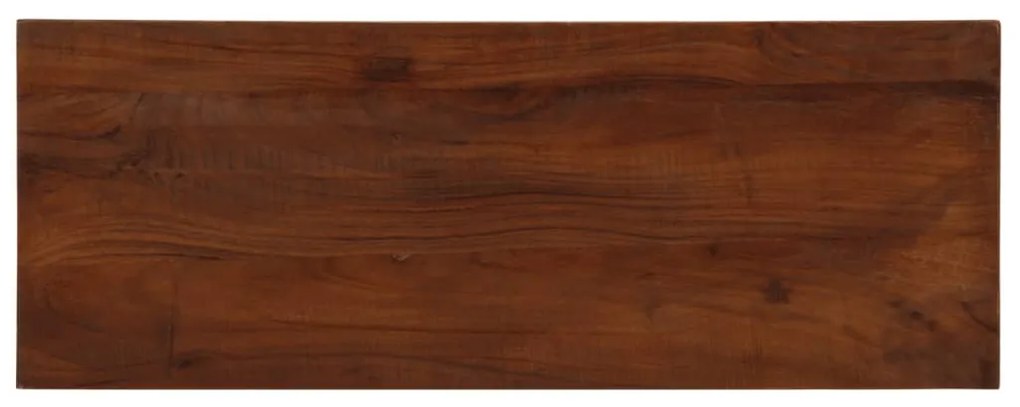 vidaXL Tampo de mesa retangular 90x40x2,5 cm madeira recuperada maciça