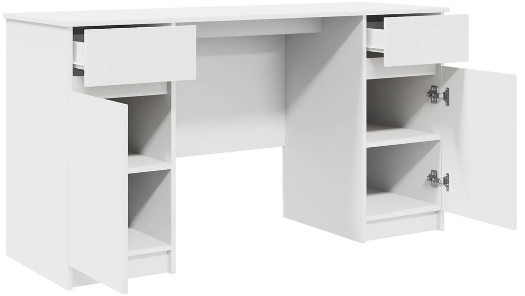 Mesa vidaXL Branca 140x49x76 cm Madeira engenheirada