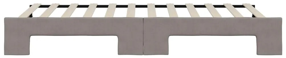 Sofá-cama com gavetão 90x200 cm tecido cinzento-acastanhado