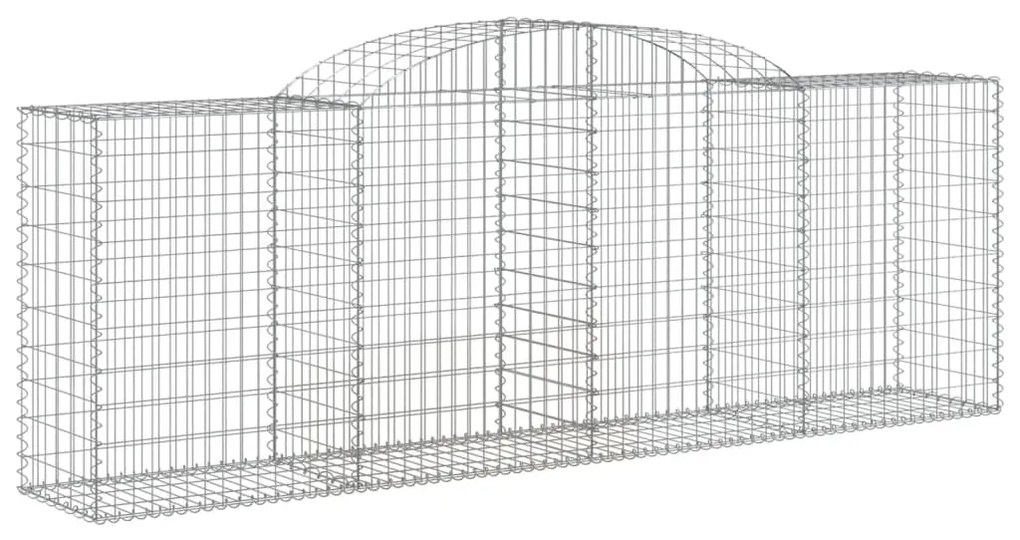 Cestos gabião arqueados 2pcs 300x50x100/120cm ferro galvanizado