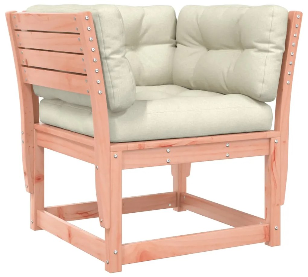 8 pcs conj. lounge jardim c/ almofadões madeira douglas maciça