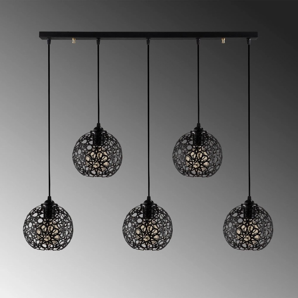 Candeeiro de Teto Fellini – Preto – 100 x 17 cm