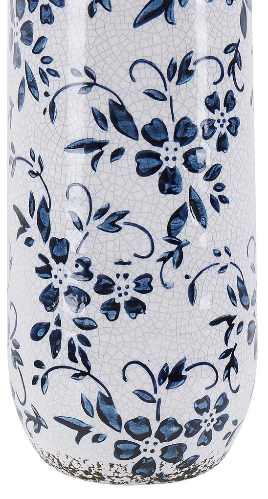 Vaso branco e azul marinho 30 cm MULAI Beliani