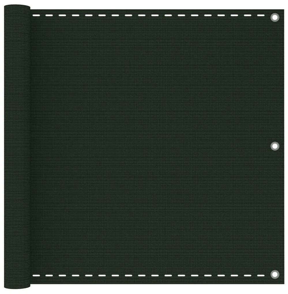 Tela de varanda 90x600 cm PEAD verde-escuro