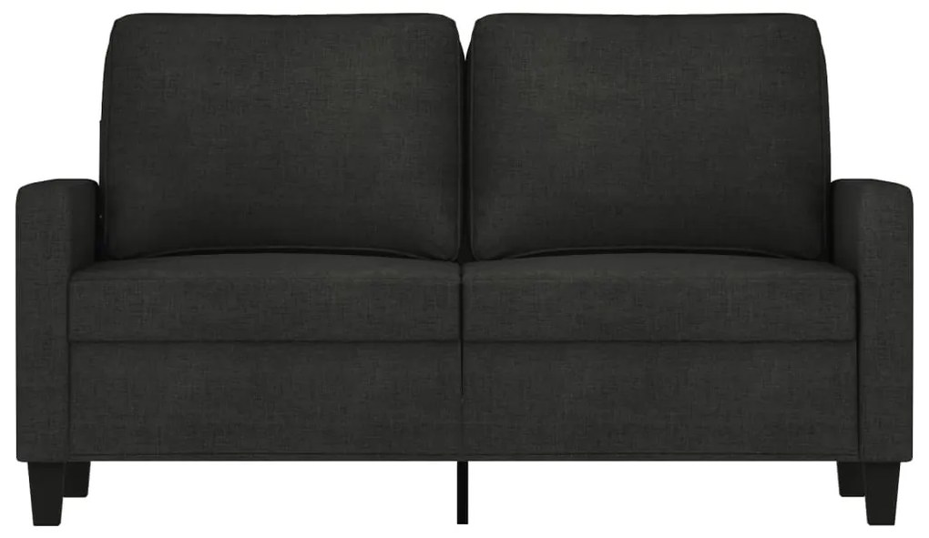 Sofá de 2 lugares tecido 120 cm preto