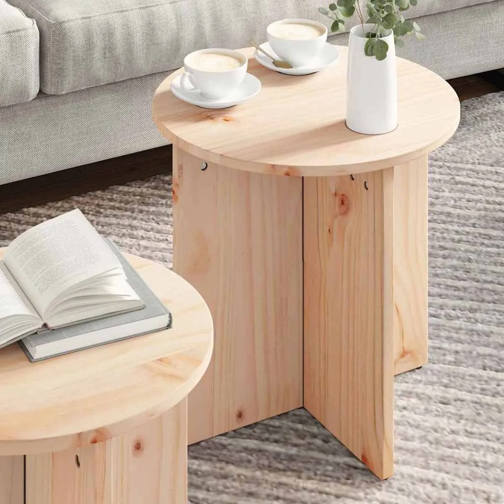 Mesa de centro 2 pcs Natural 41,5 x 41,5 x 41 cm