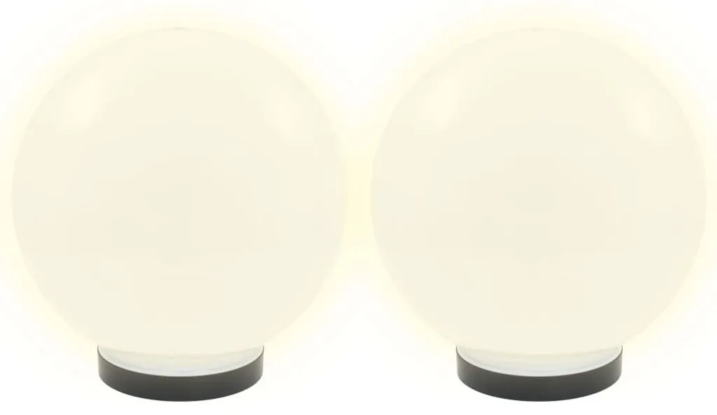 Candeeiro esférico LED 2 pcs 25 cm PMMA
