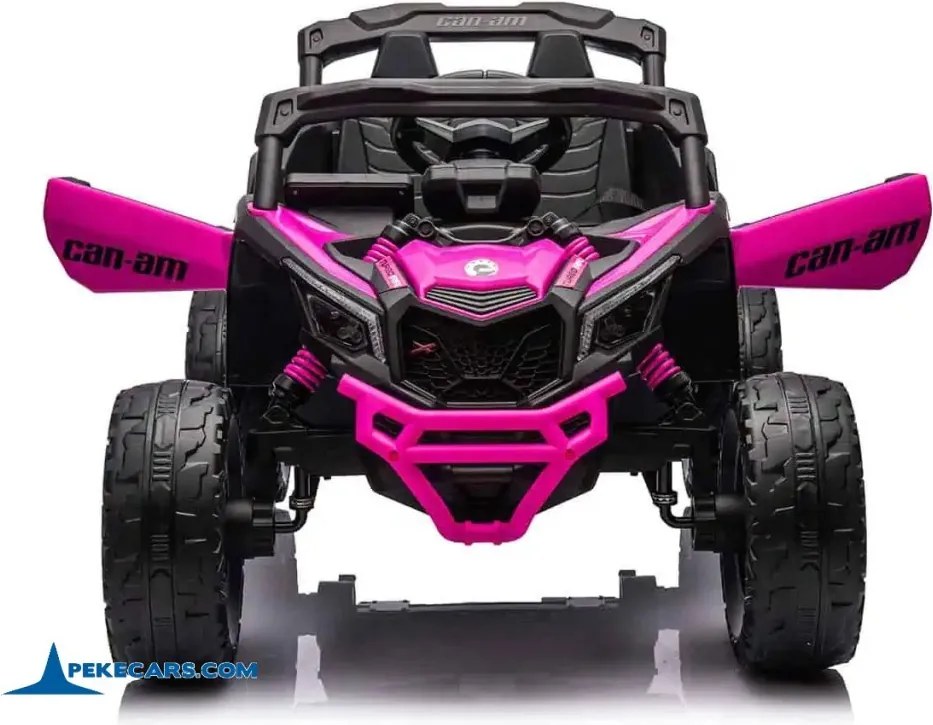 Carro elétrico para crianças 1 a 6 anos, 24V MP4 Buggy Can-Am Maverick Rosa