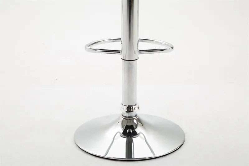 Banco de bar Dyn em couro sintético e com estrutura cromada 36 x 64-84 x 39 cm Branco