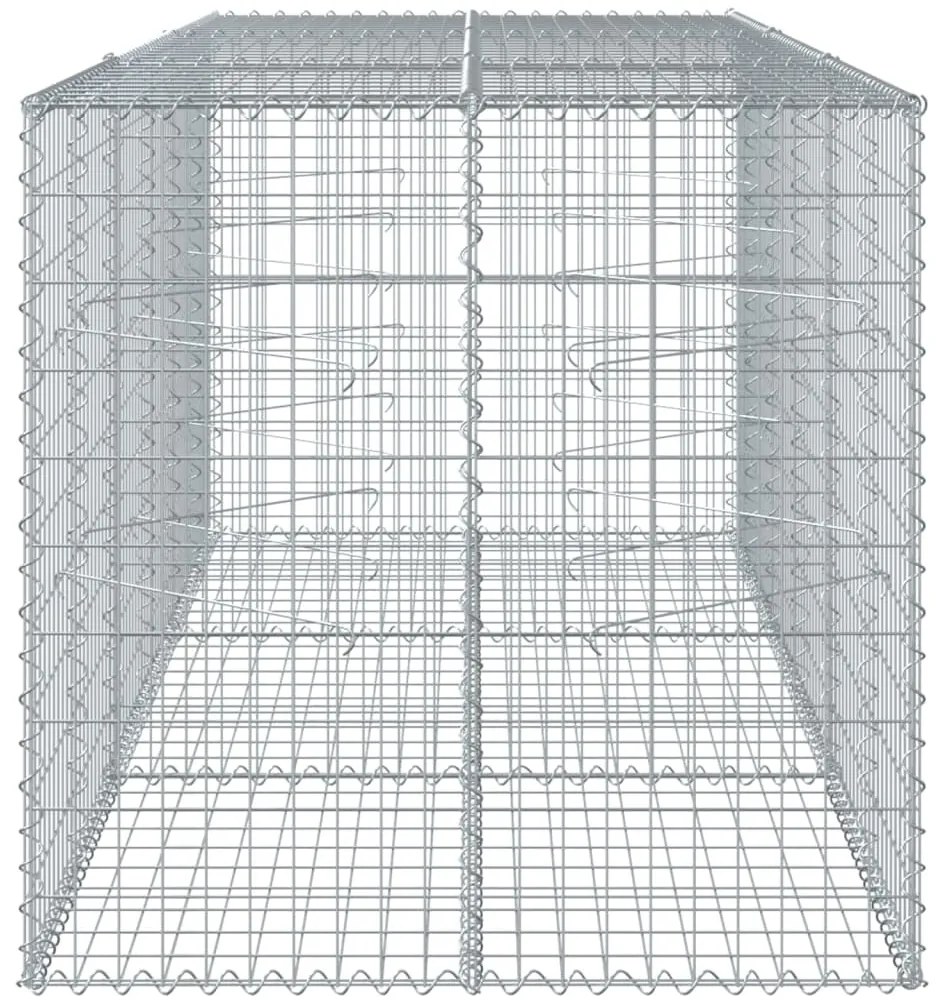 Cesto gabião com cobertura 300x100x100 cm ferro galvanizado