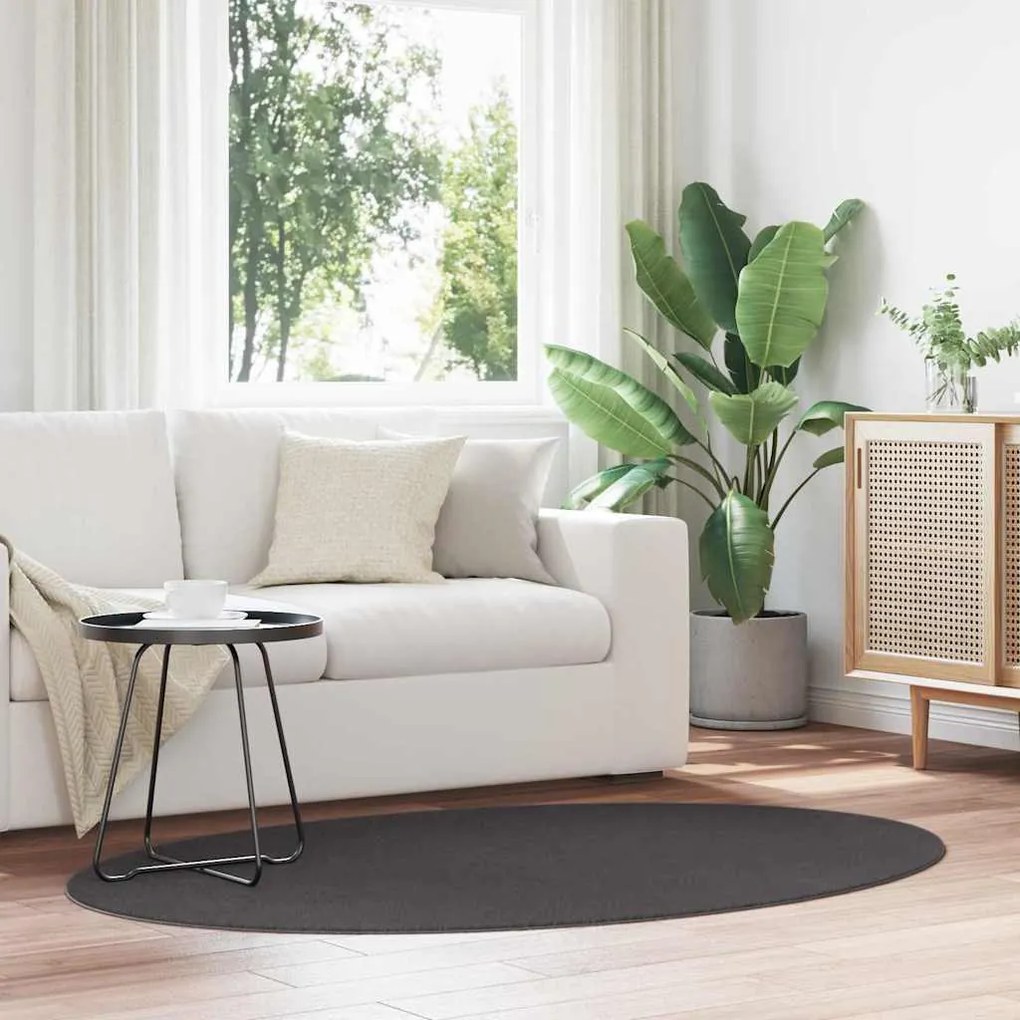 vidaXL Tapete HUARTE Antracite 100 x 200 cm 100% Poliéster