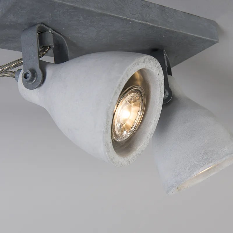 Projetores industriais cinzento cimento 2 luzes - Creto Moderno