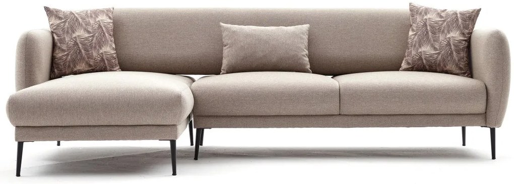 Sofá-Cama de Canto Venus – Creme – 265x80x163 cm