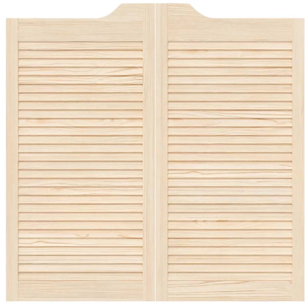 Portas de batente design de persiana 2-Par pinho maciço