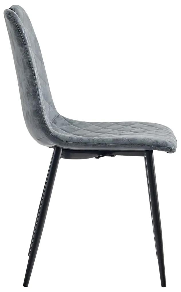 Cadeiras de jantar 2 pcs couro artificial preto