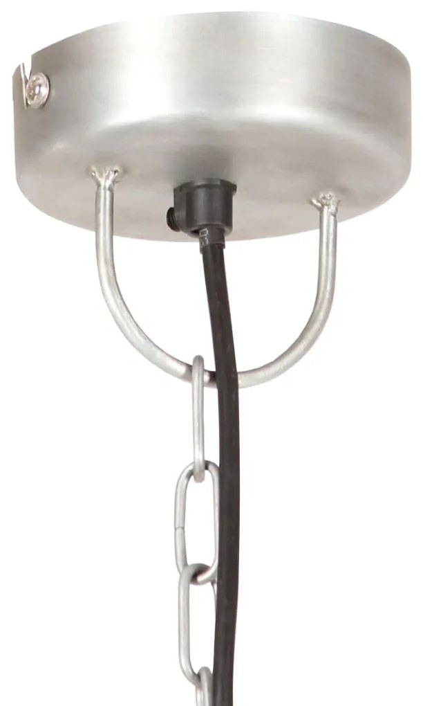 Candeeiro suspenso industrial redondo 25 W 30 cm E27 prateado