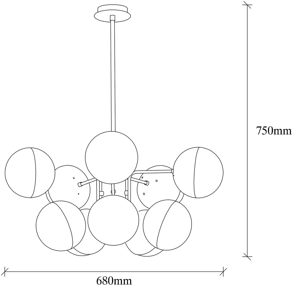 Chandelier Karsor – Vintage – 68 x 68 cm