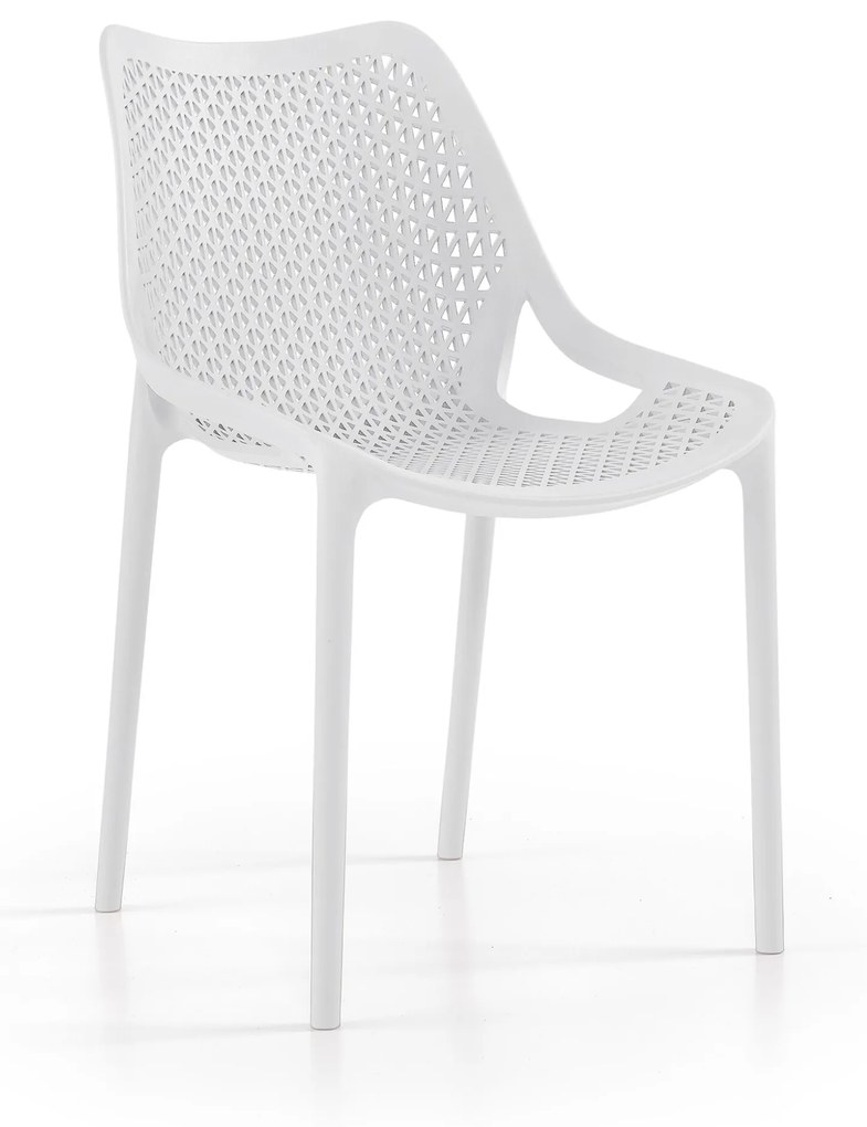 Cadeira Oxy s/ Braço Cinza Gelo Pastel – conjunto com 4 unidades