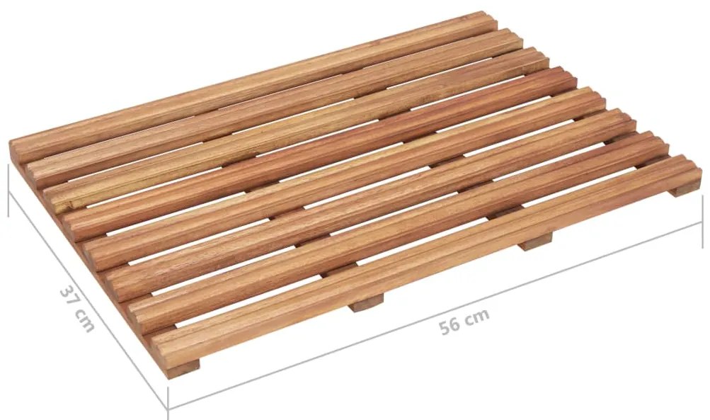 Estrado p/ casa de banho 2 pcs madeira de acácia maciça 56x37cm